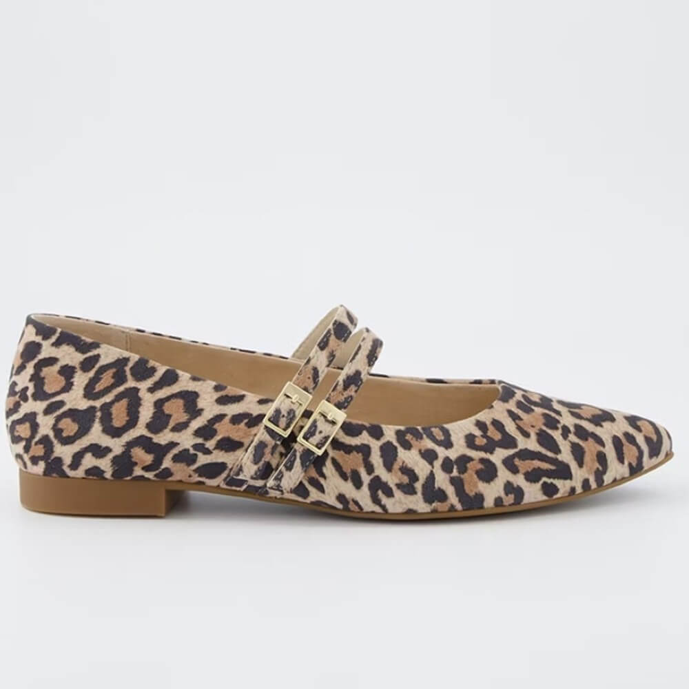 leopard print Maryjane Ballerinas
