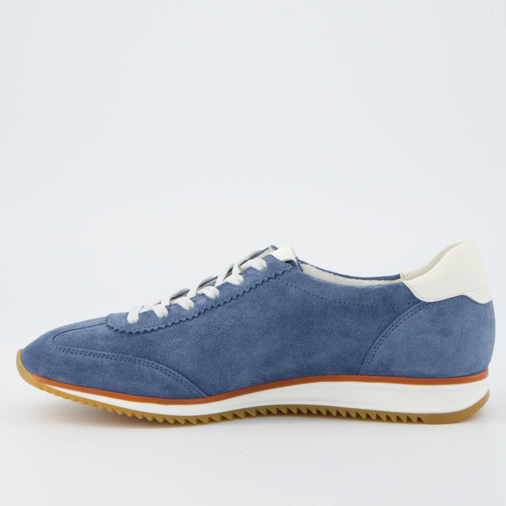 Paul Green Super Soft Leather Trainers 5453 Blue Suede