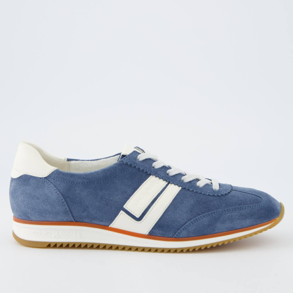 Paul Green Super Soft Leather Trainers 5453 Blue Suede