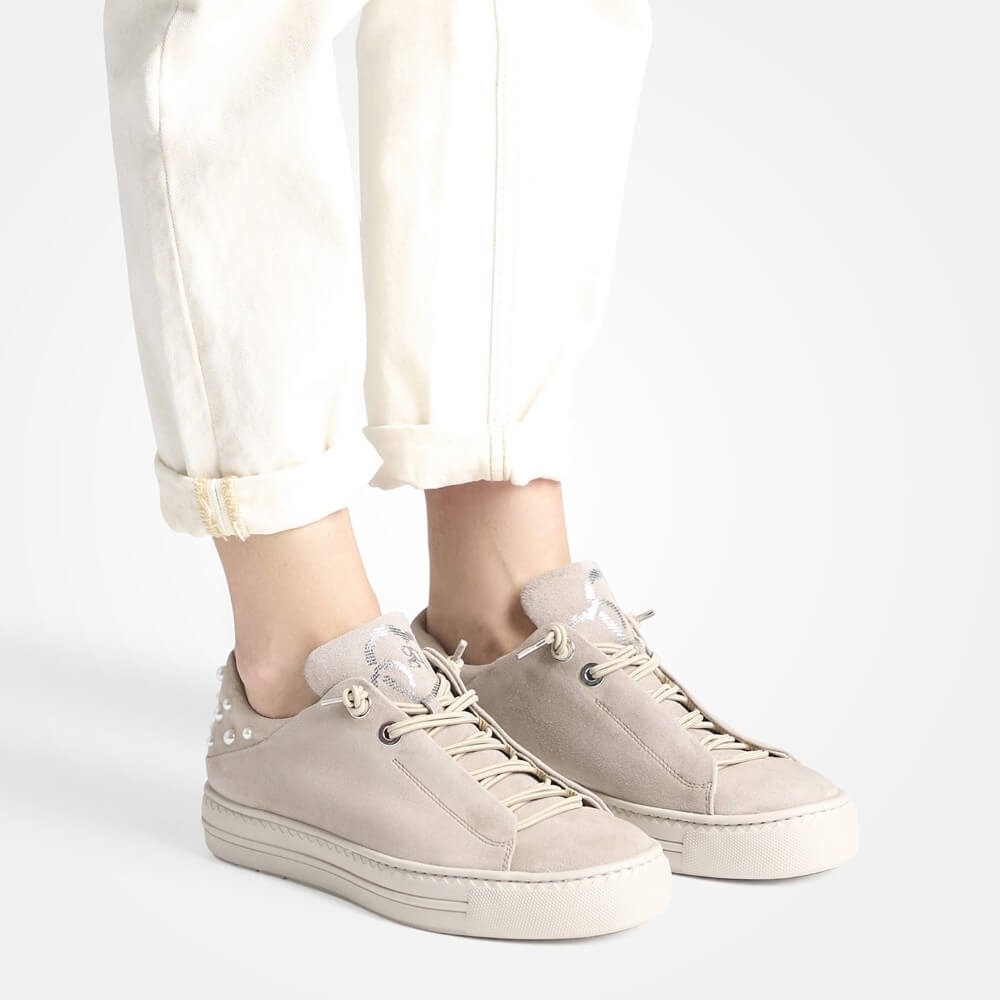 Paul Green Super Soft Leather Trainers 5476 Beige Cashmere