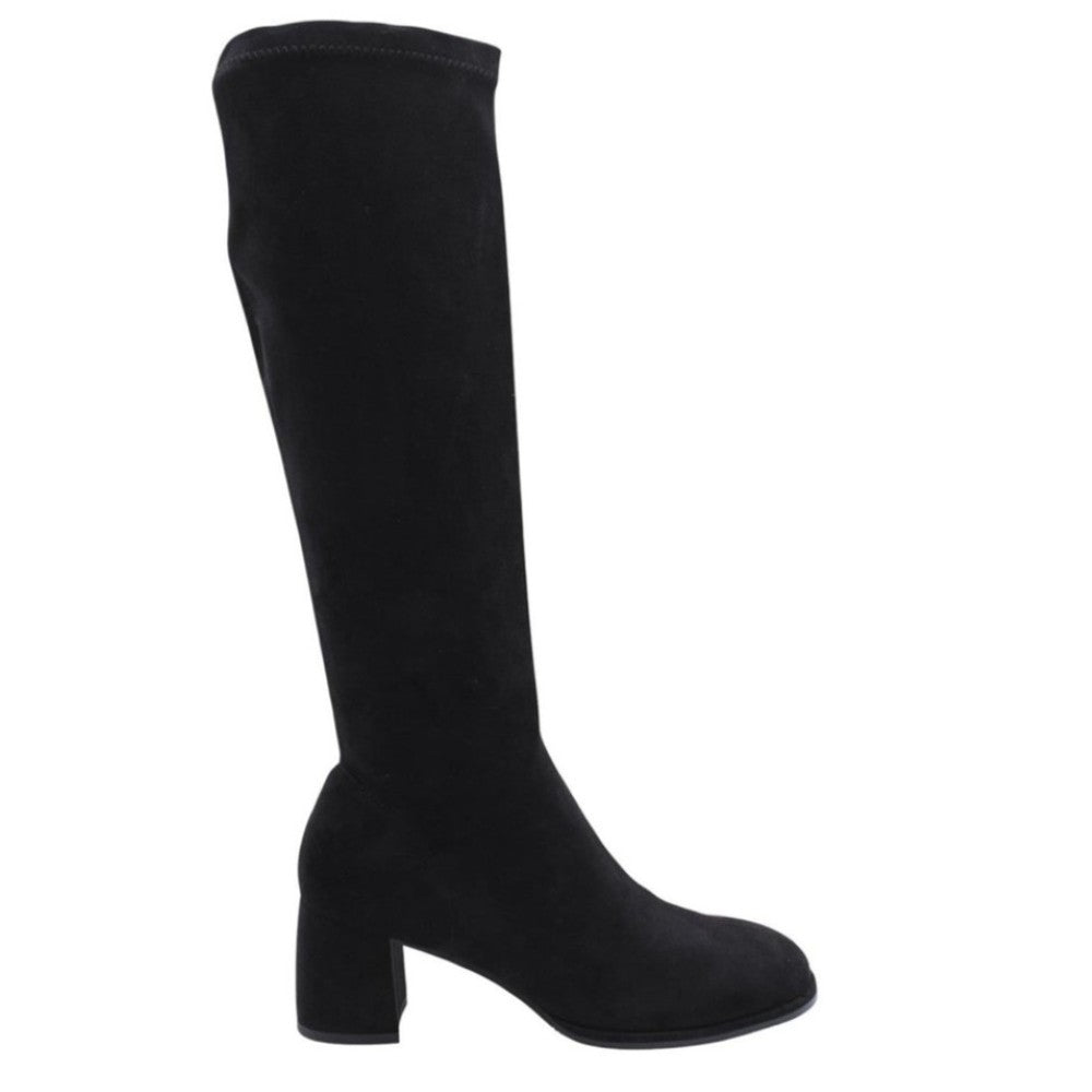 Black knee-high boot on a white background Pedro Anton Liverpool Black Knee High Boot