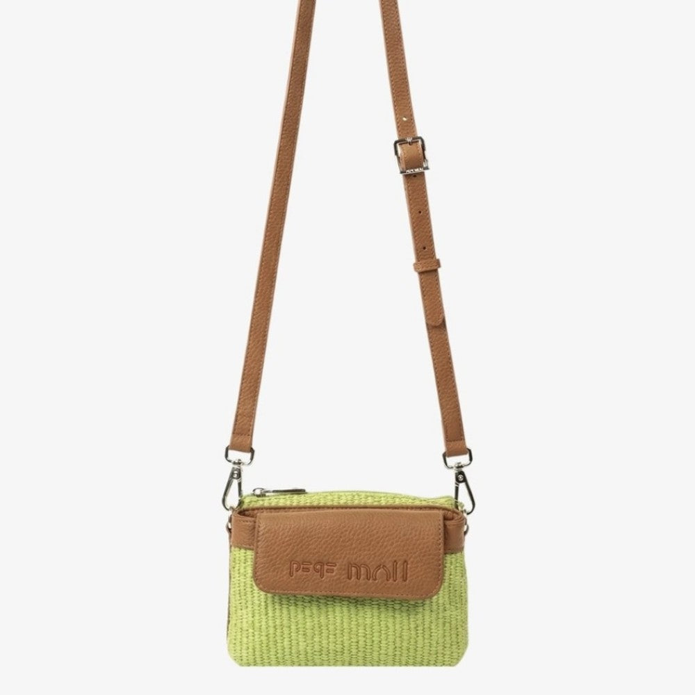 Pepe Moll Ivone Shoulder Bag 261313 Vegan Raffia Lime