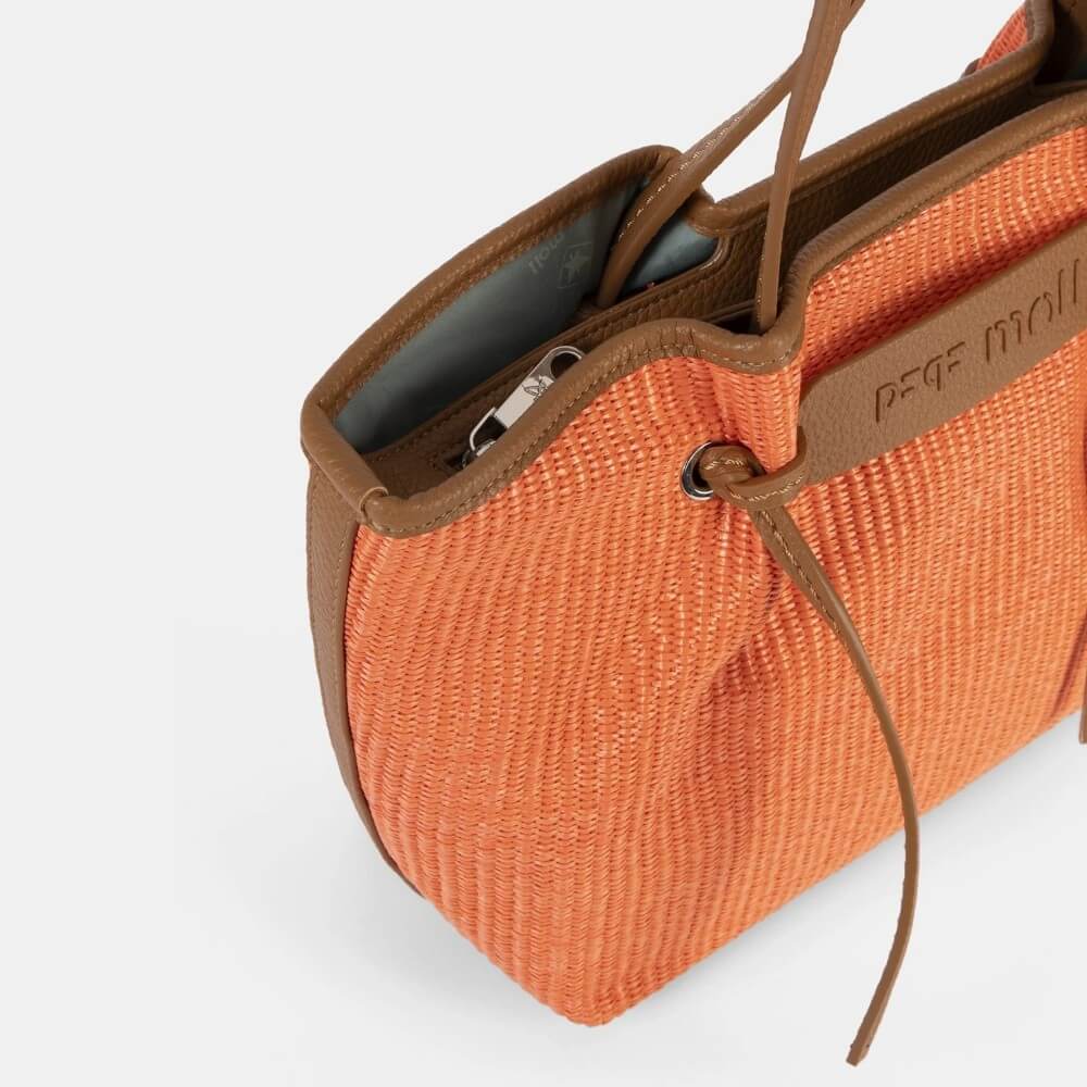 Pepe Moll 261311 Shoulder Bag Orange Raffia