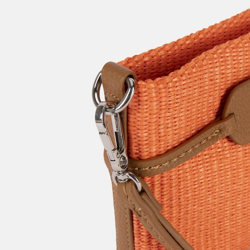 Pepe Moll 261312 Ivone Crossbody Vegan Raffia Orange
