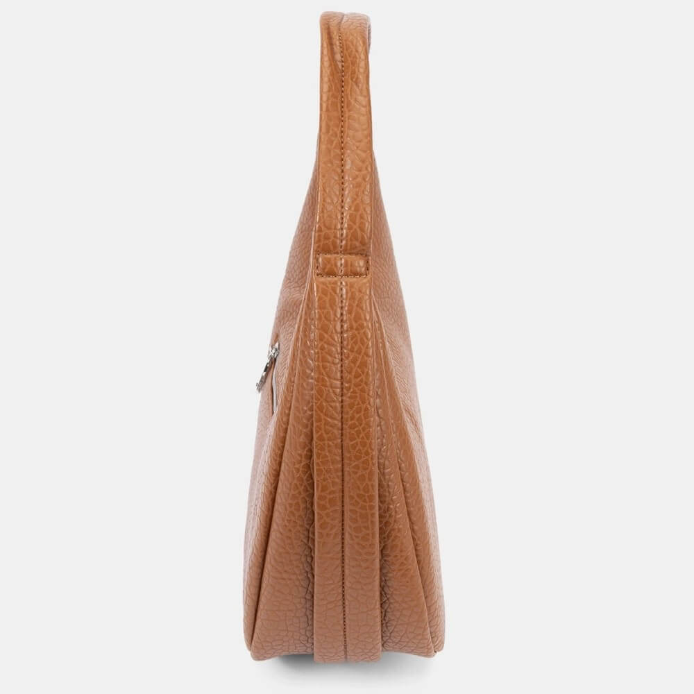 Brown  handbag on a light gray background