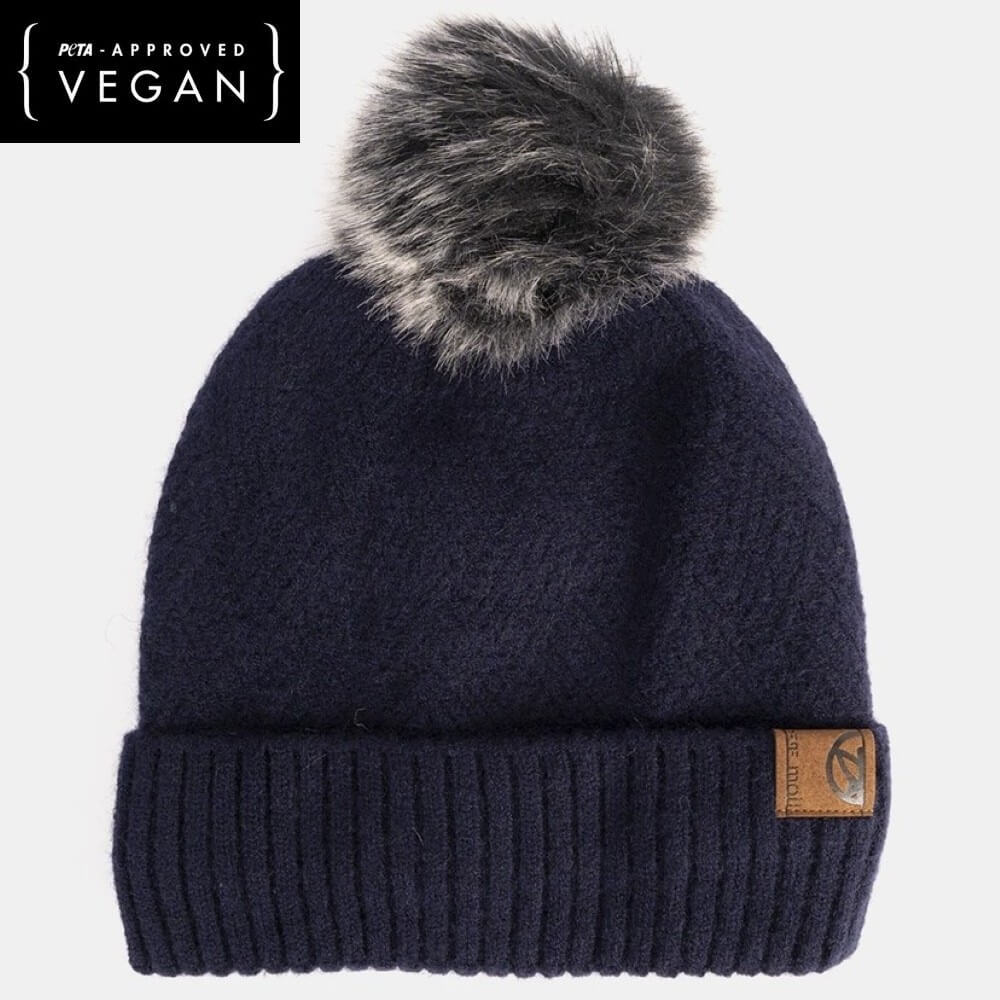 navy Hat Gloves and scarf set Vegan 