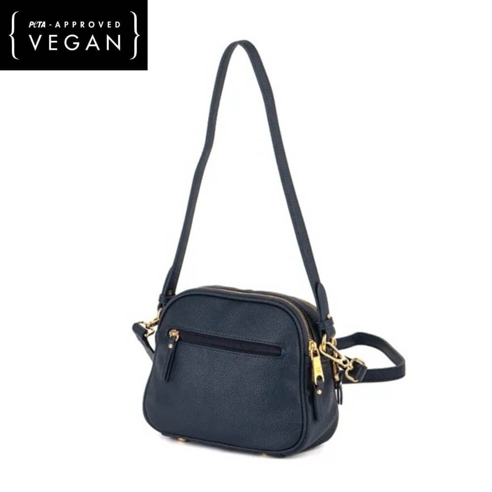 Navy Vegan Shoulder Bag
