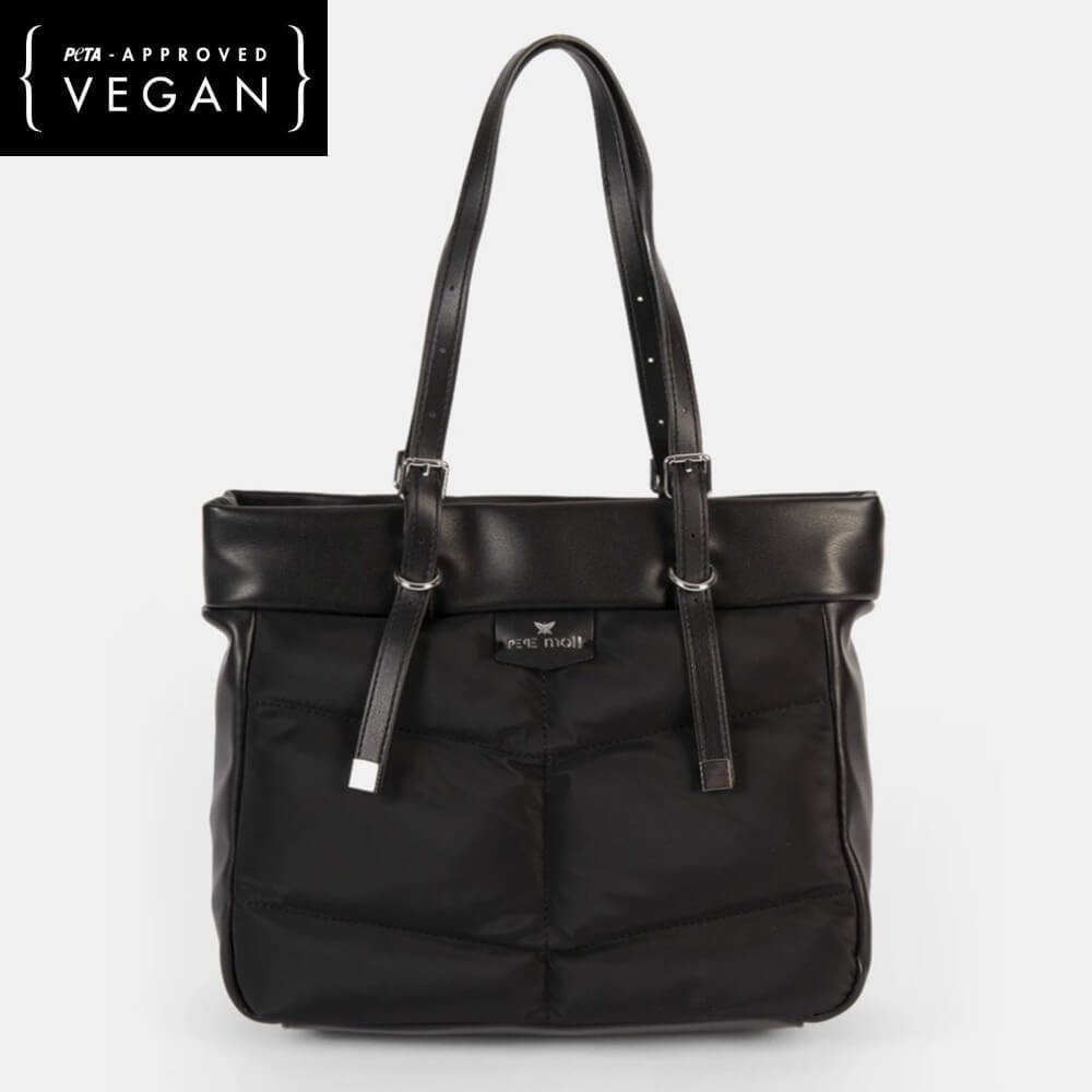 Black Vegan Shoulder Bag 