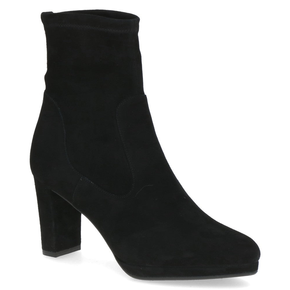 Black Suede Ankle Boot on a block heel Peter Kaiser