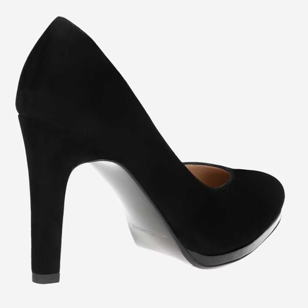 Black Suede Stiletto Court Shoe Peter Kaiser
