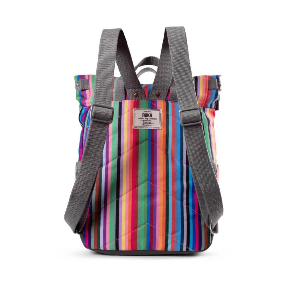 Roka CANFIELD B Recycled Backpack Small-MULTI STRIPE