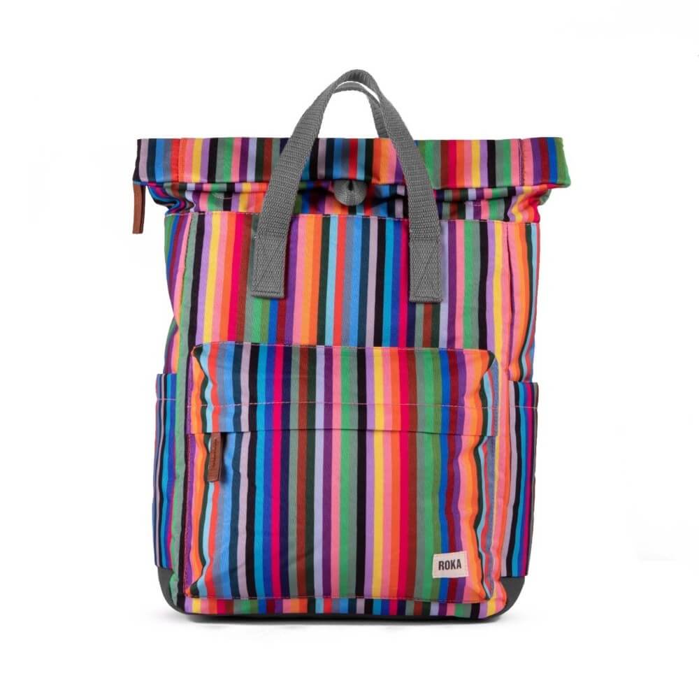 Roka CANFIELD B Recycled Backpack Small-MULTI STRIPE