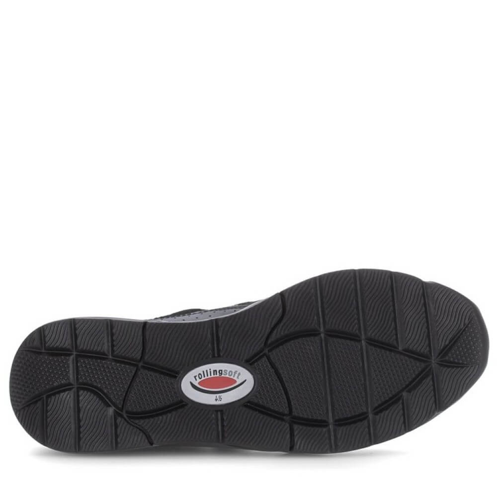 Rollingsoft Adora 0106.01 Black Multi Suede Walking Shoe