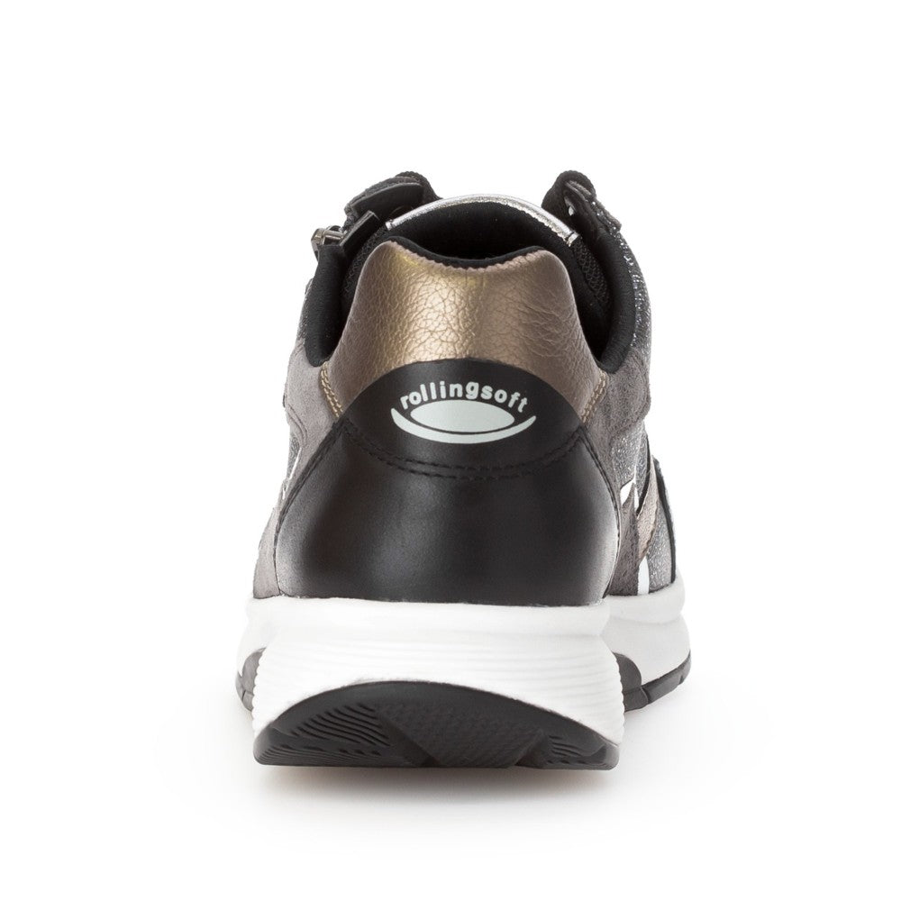 Black and gray sneaker with white sole on a white background Rollingsoft Adora Walking Shoe 76.878-ANTHRACITE