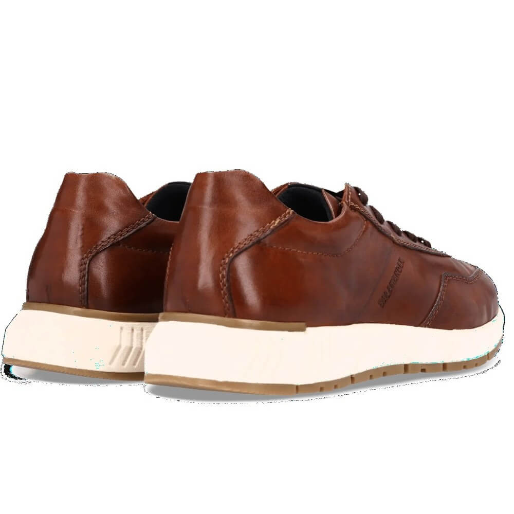 Salamander Cognac leather sneakers with white sole