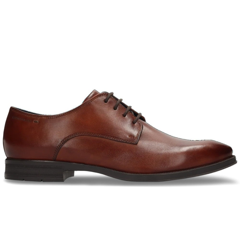 Salamander Brown leather dress shoe on a white background