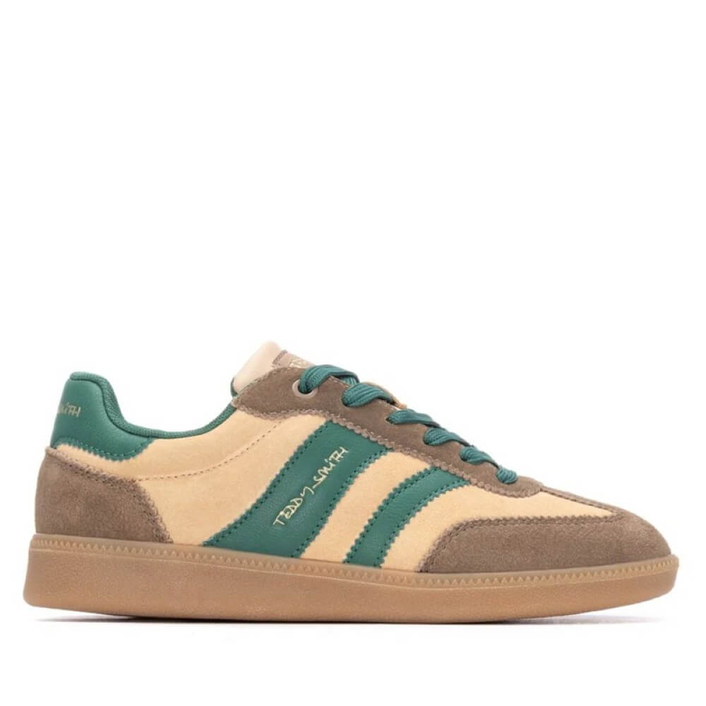 Beige and green sneaker with 'Teddy Smith' branding on a white background Teddy Smith Sneakers 120235 Beige