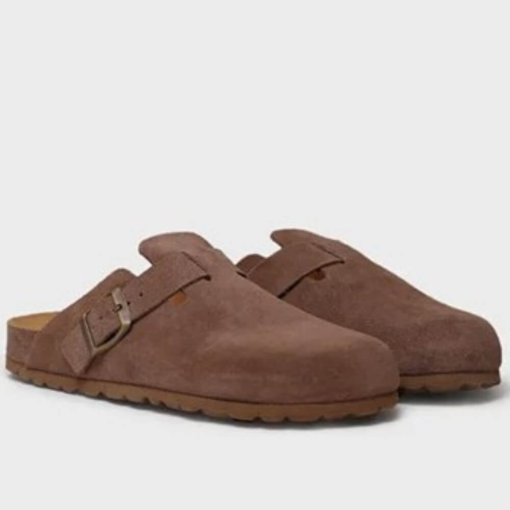 Pair of Toni Pons Brown Suede Clogs