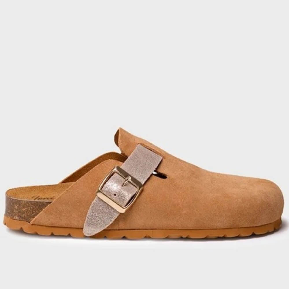 Toni Pons GILA-QT Suede Clog-CAMEL