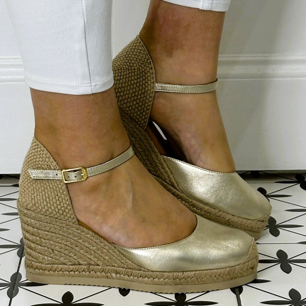 Unisa CASTILLA Espadrilles Platino Gold 