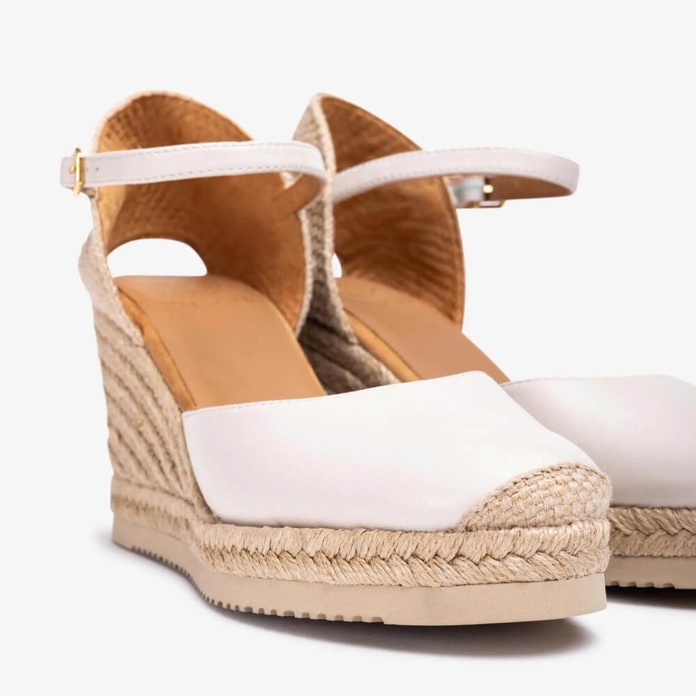 Unisa Castilla Espadrilles Ivory Leather