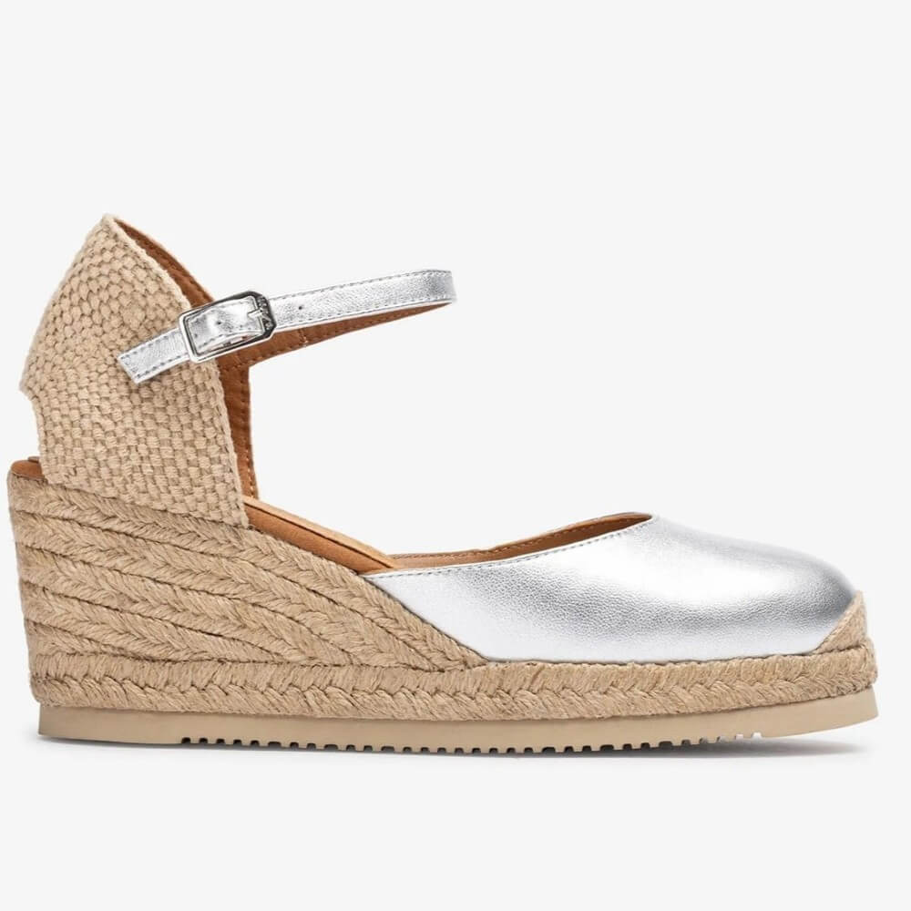 Unisa Caceres Silver Espadrilles 