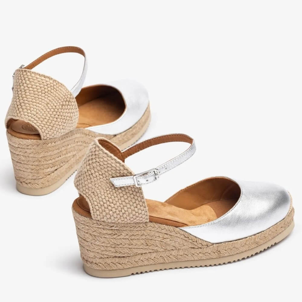 Unisa Caceres Silver Espadrilles 