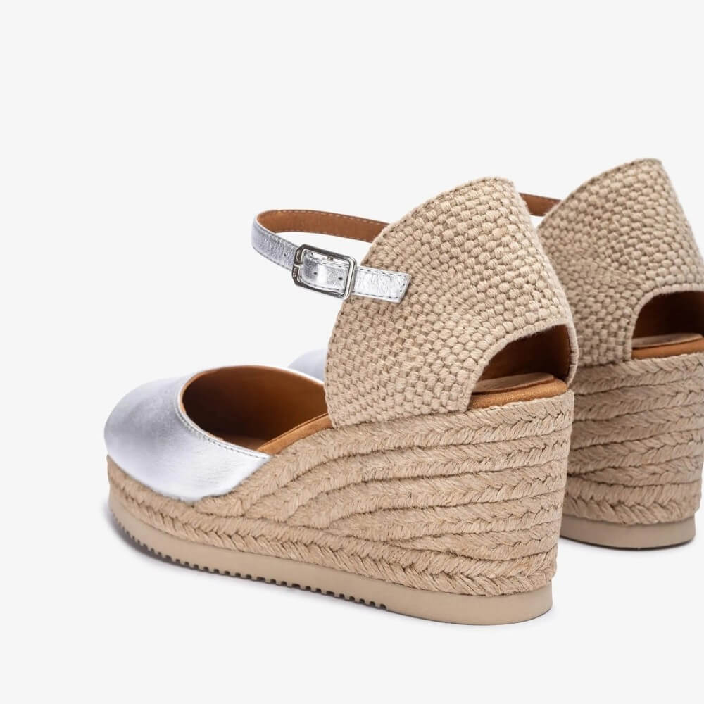 Unisa Caceres Silver Espadrilles 