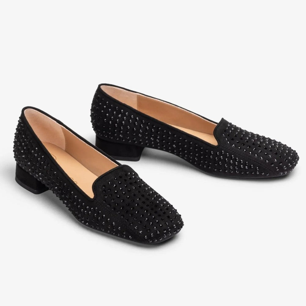 Unisa Capito Black Suede Loafer
