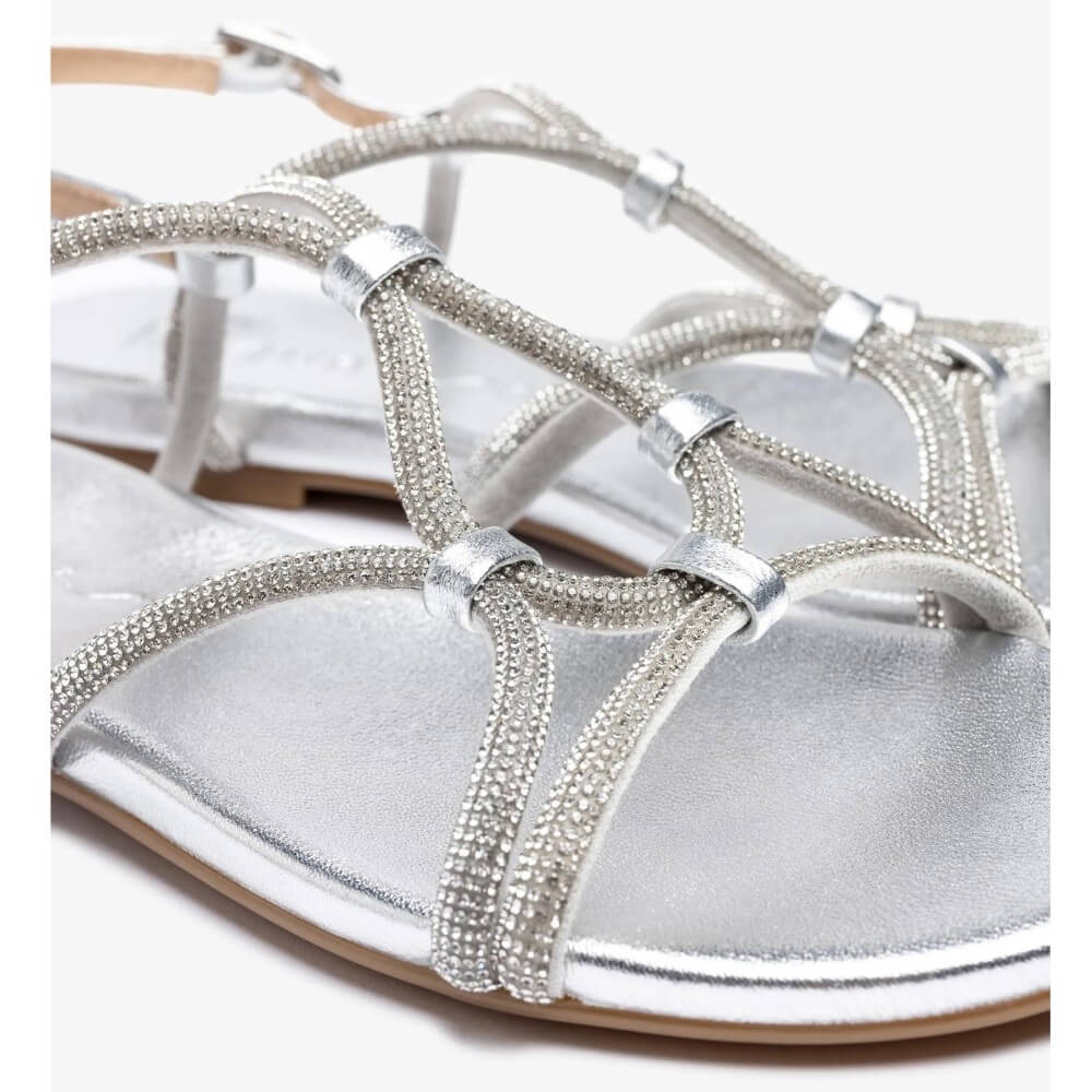 UNISA COOPER FLAT SANDAL -SILVER