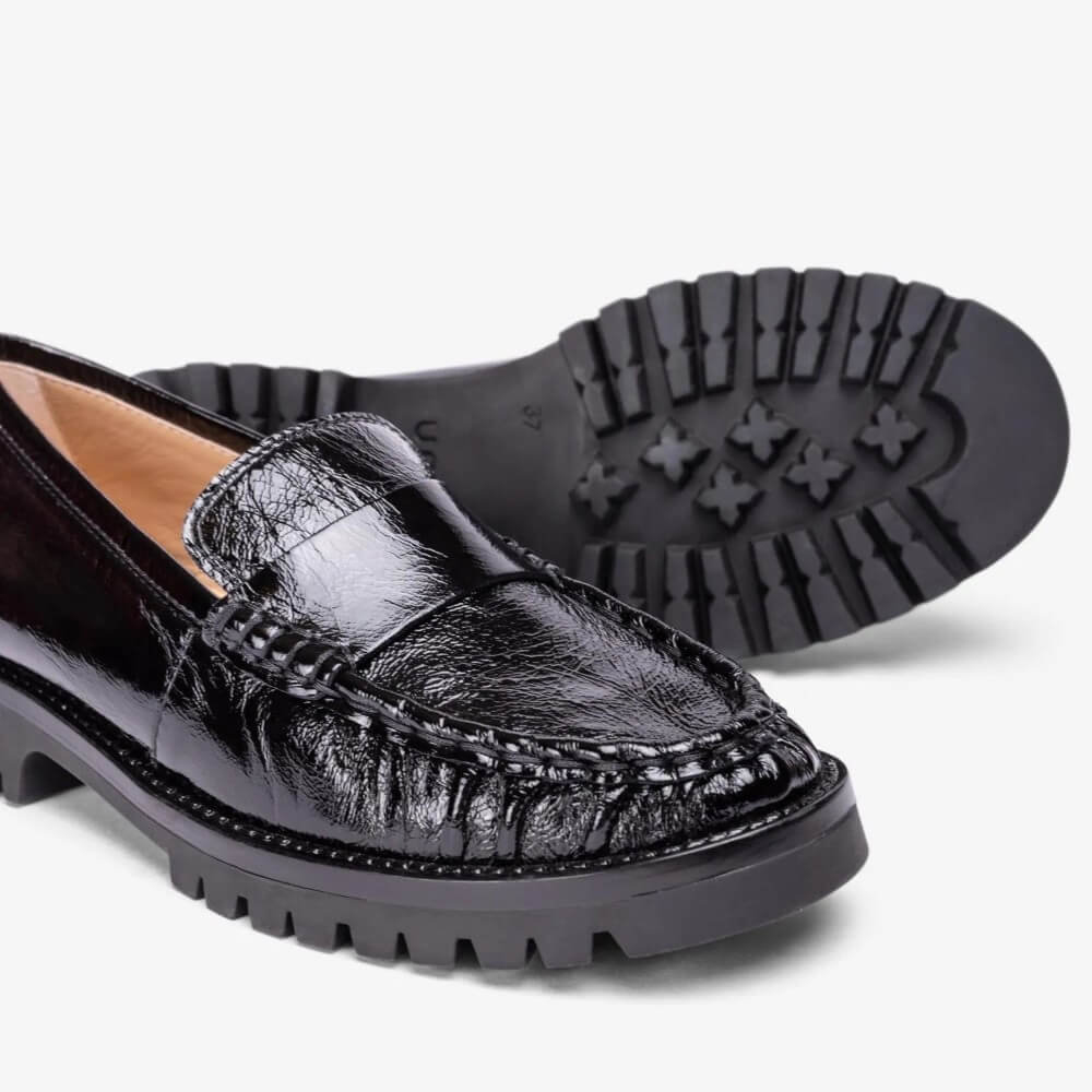 Unisa Fijo Penny Loafer Black Patent