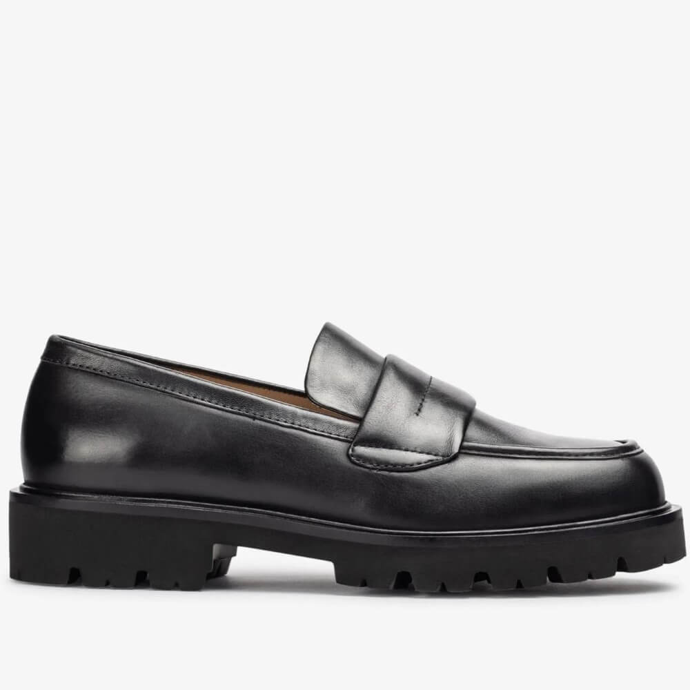 UNISA FRAGATA Leather Loafer-BLACK