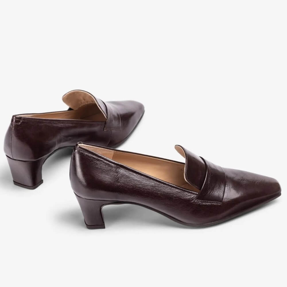 Unisa Kazka Patent Brown Leather Pump
