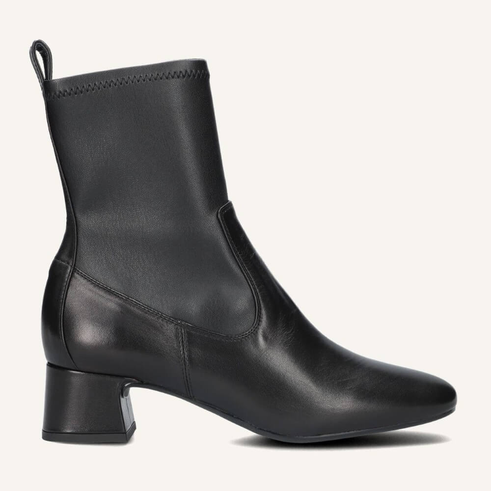 Unisa Black ankle boot  on a light grey background