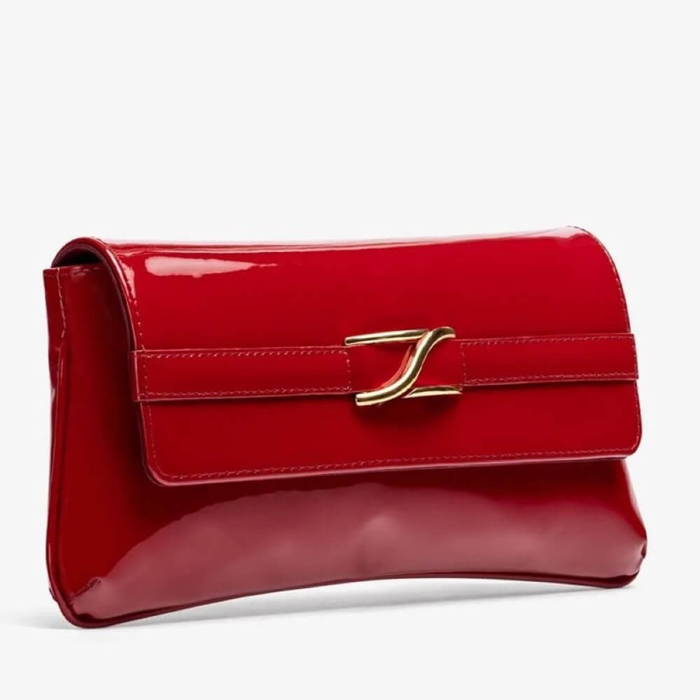 Unisa ZBlair Raspberry Red Patent Shoulder Bag