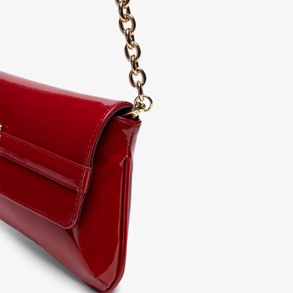 Unisa ZBlair Raspberry Red Patent Shoulder Bag