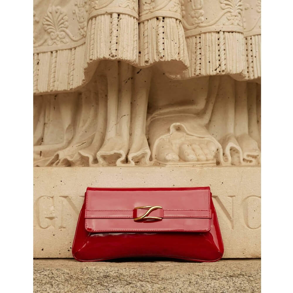Unisa ZBlair Raspberry Red Patent Shoulder Bag