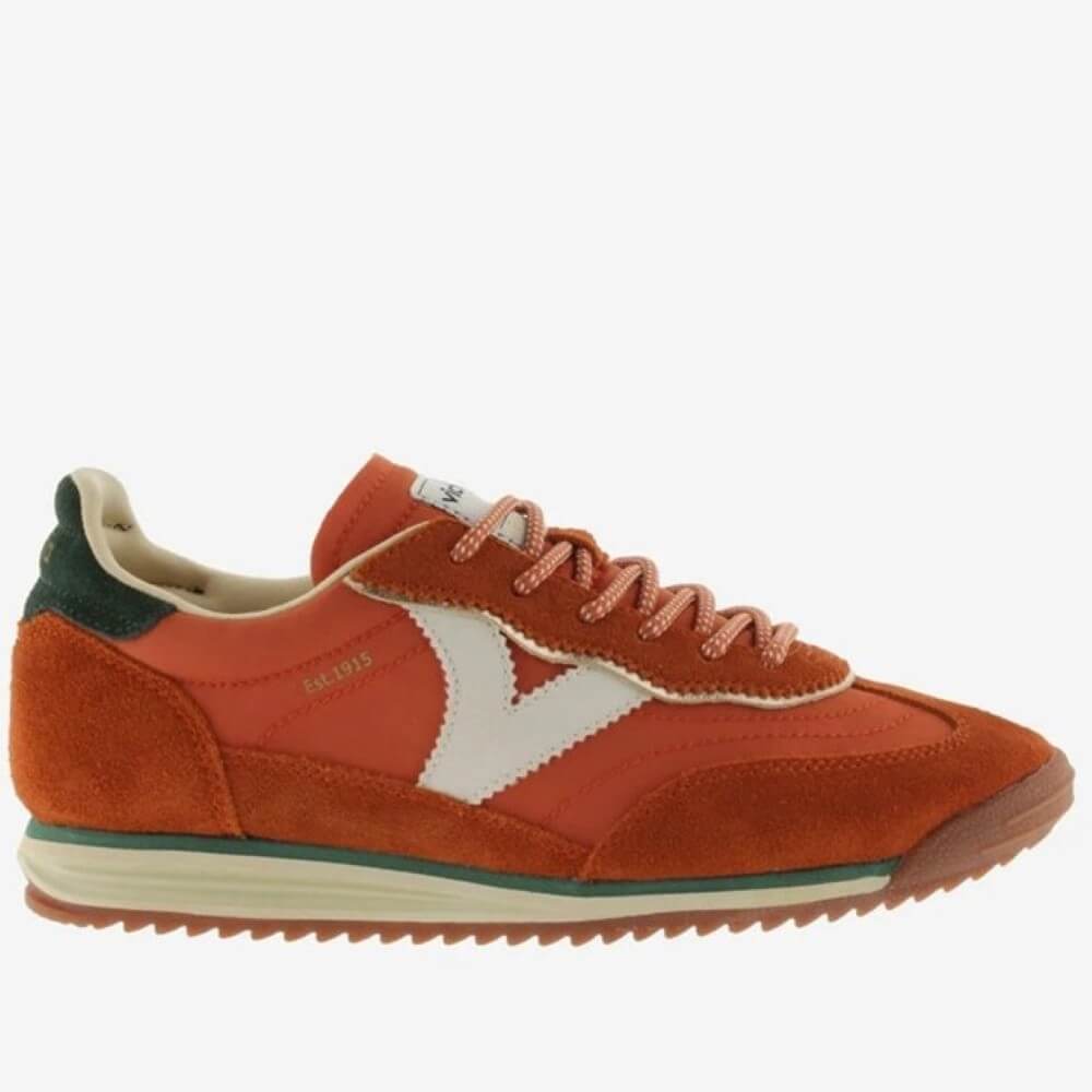 Orange sneaker with a white logo on a white background Victoria Saturino Sneakers 1158101