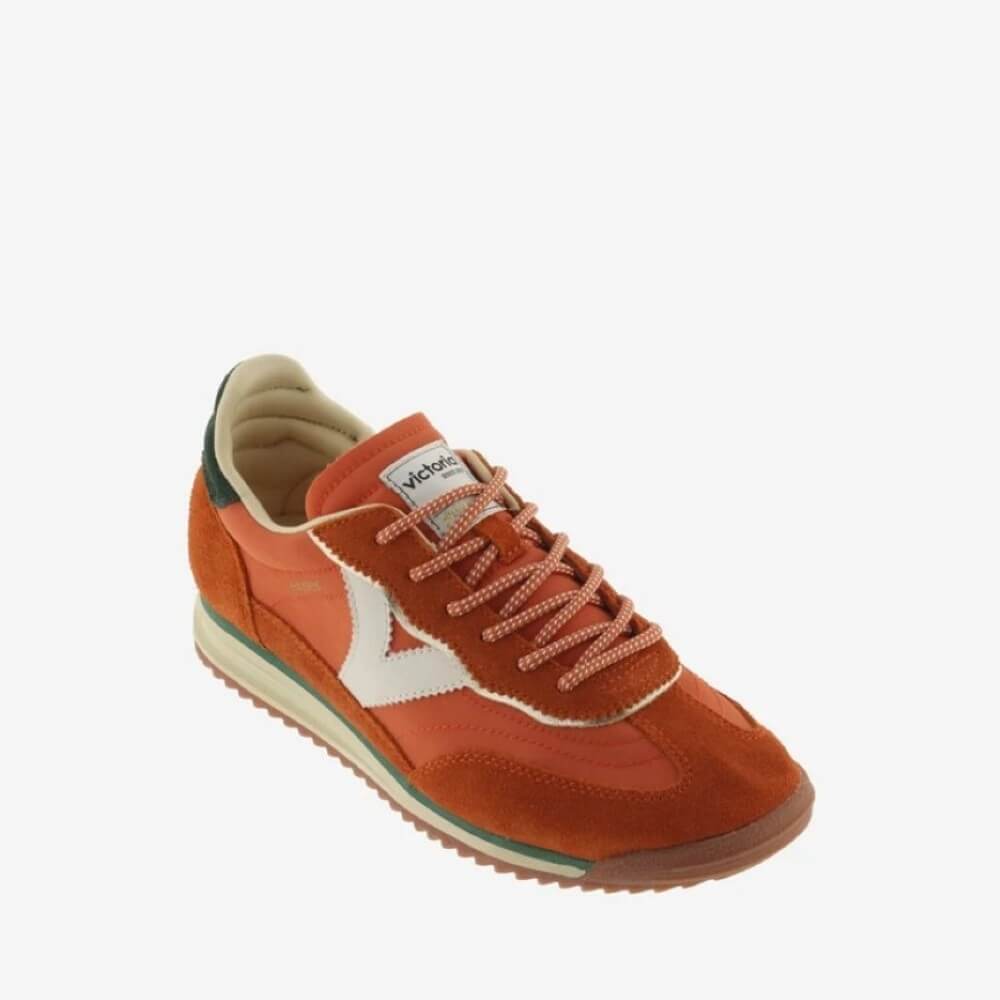 Orange sneaker with a white logo on a white background Victoria Saturino Sneakers 1158101