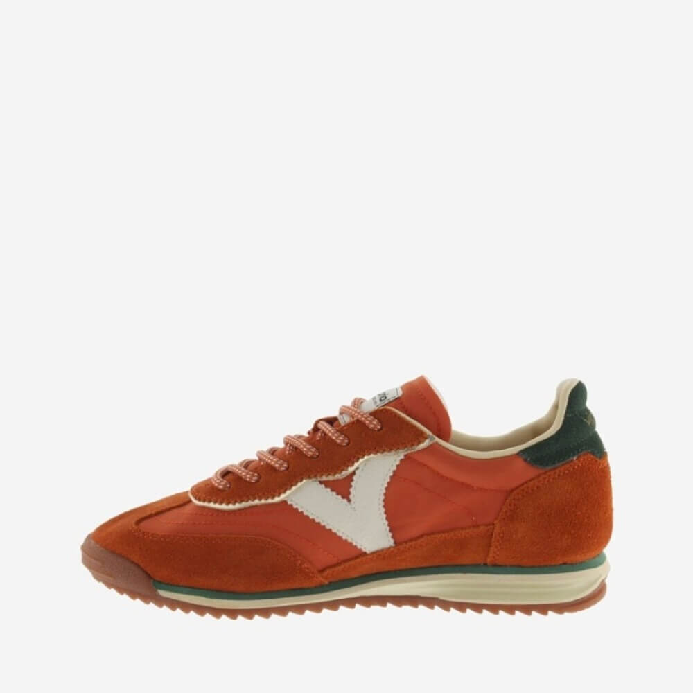 Orange sneaker with a white logo on a white background Victoria Saturino Sneakers 1158101