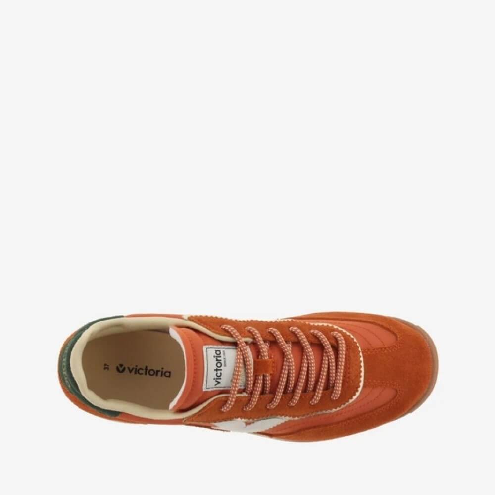 Orange sneaker with a white logo on a white background Victoria Saturino Sneakers 1158101