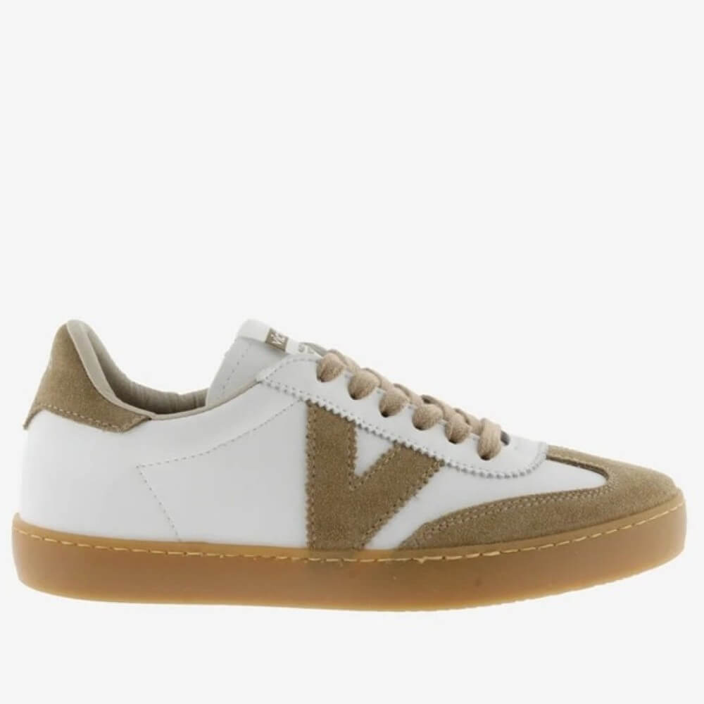 White and beige sneaker on a gum sole Victoria Berlin Sneakers 1126207-BEIGE
