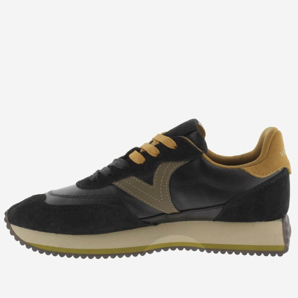 Victoria Cosmos 1134118 Black Suede & Nylon Trainers