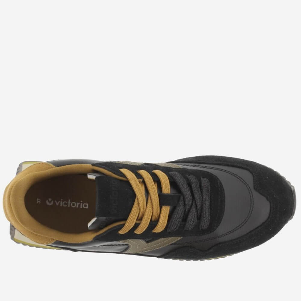 Victoria Cosmos 1134118 Black Suede & Nylon Trainers