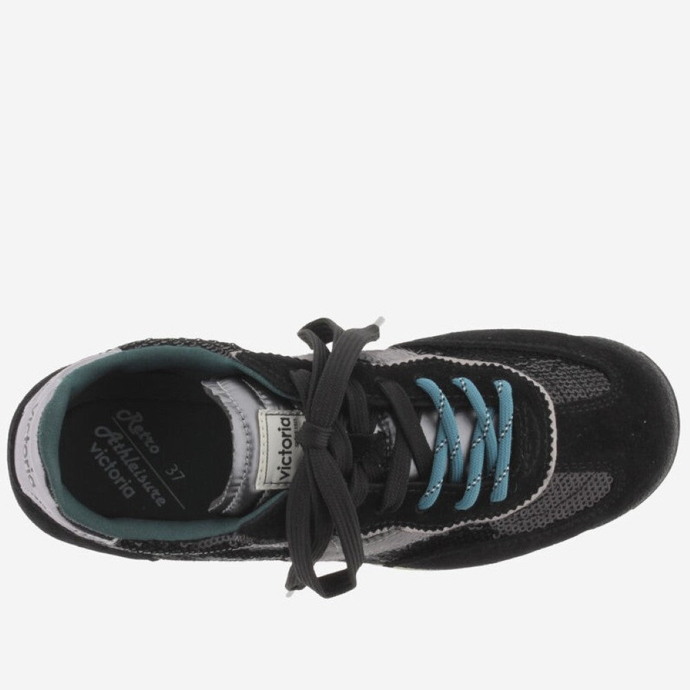 Victoria Saturno 1158119 Black Sequin Sneakers