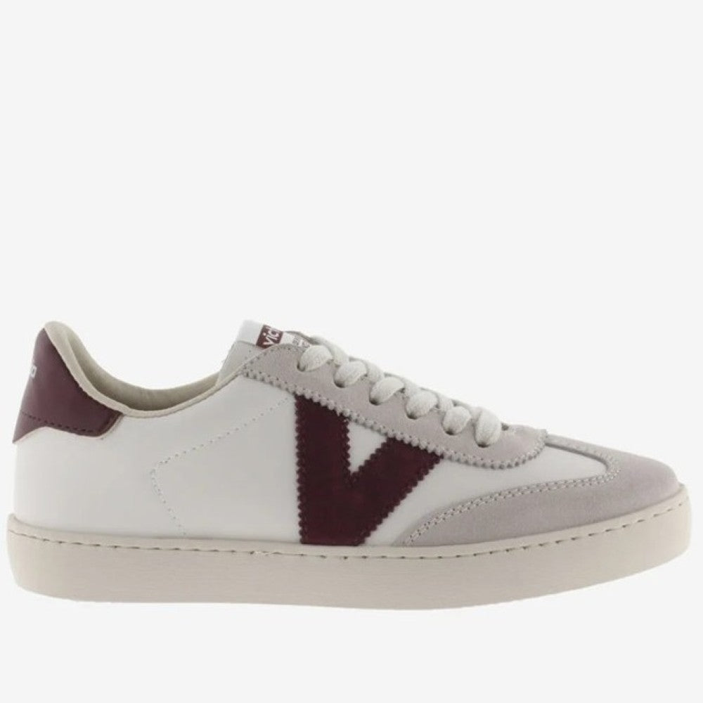 Sneaker with maroon and gray design on a white background Victoria Berlin 1126184-Bordeaux