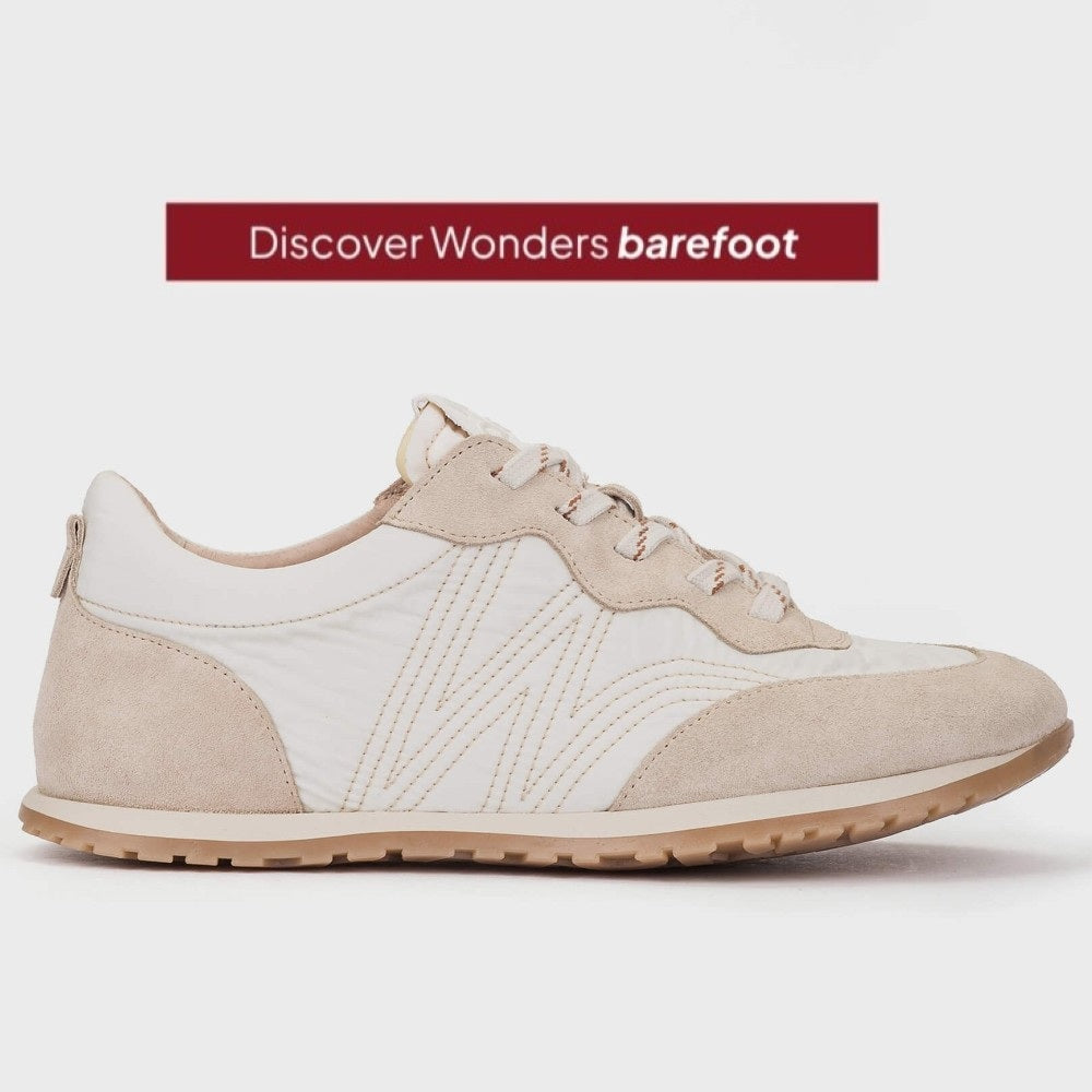 Wonders Barefoot trainers Beige and white Leather and nylon