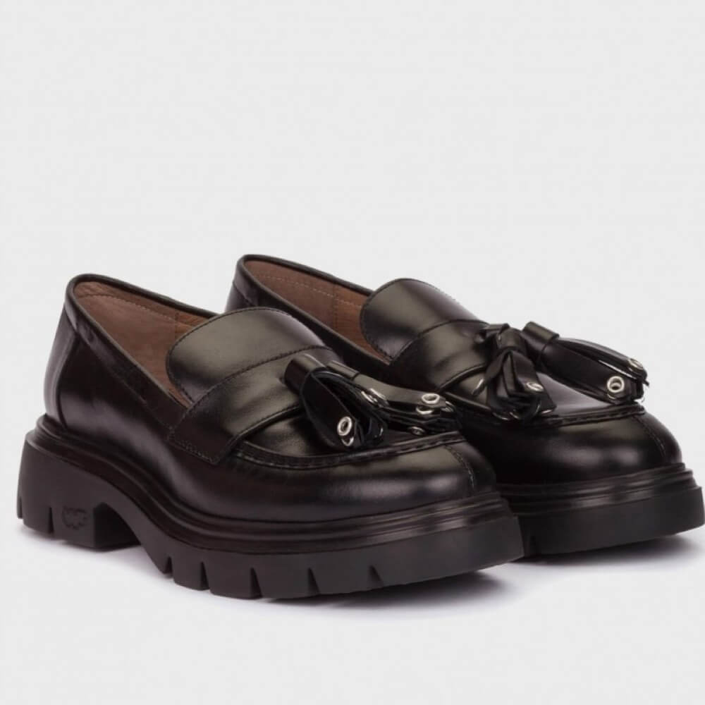 Wonders A-4303 BONES 03 loafers crafted from smooth black leather