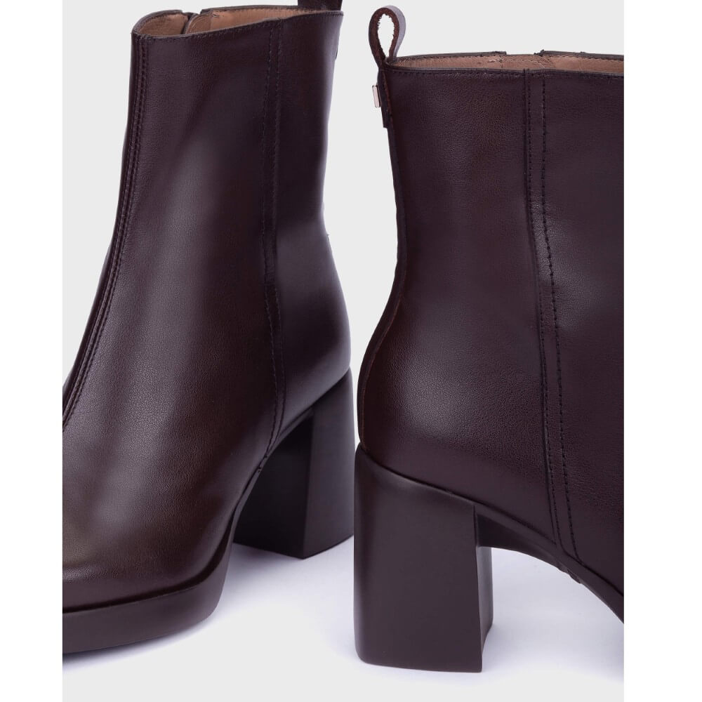 Wonders L-1601 Vera01 Testa Brown Leather Ankle Boots