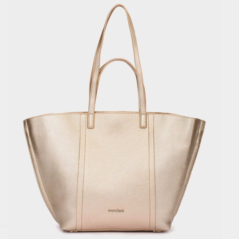 Wonders Gold Tote Bag Two straps